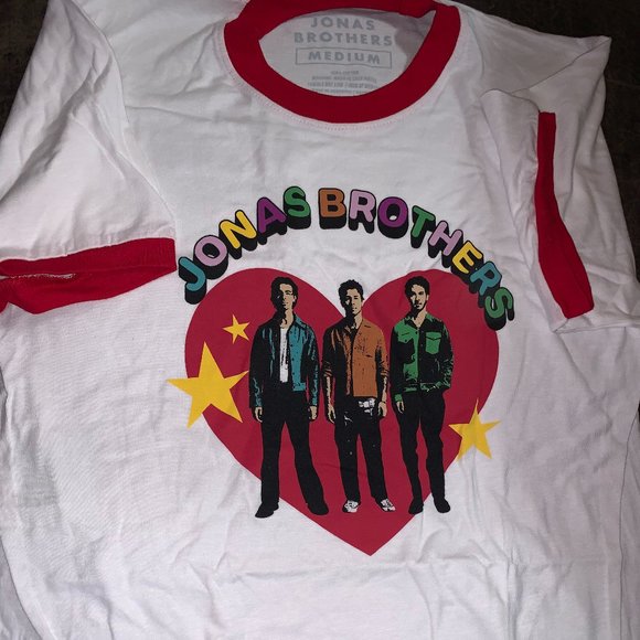 Tops - 2023 Jonas Brothers "The Tour" Los Angeles Dodger Stadium Concert TShirt MEDIUM